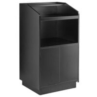 Host Station Matte Black Recessed Kickplate with Slanted Top