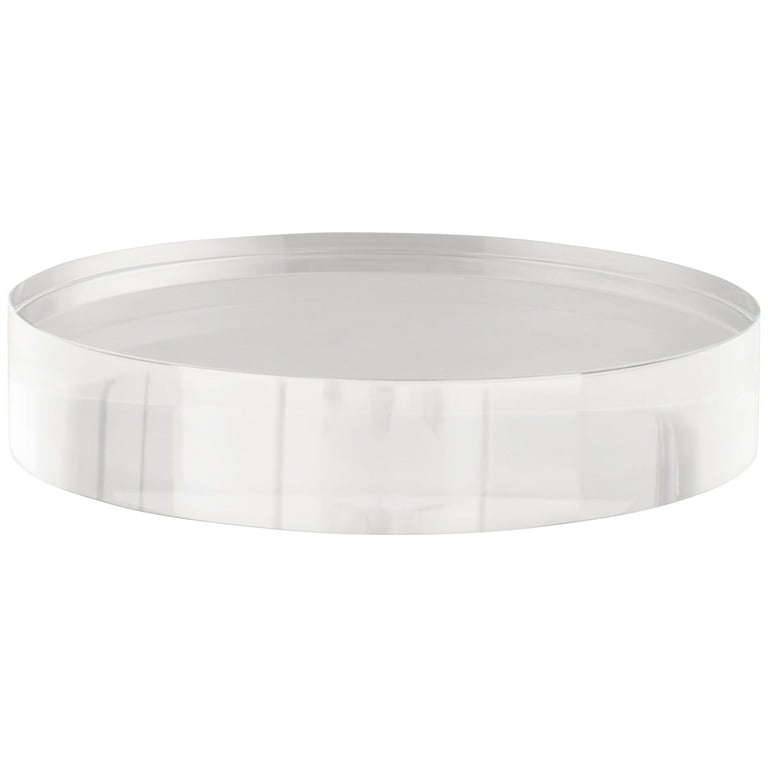 Lamp Riser: Clear Acrylic 8 Inch Diameter Modern Base