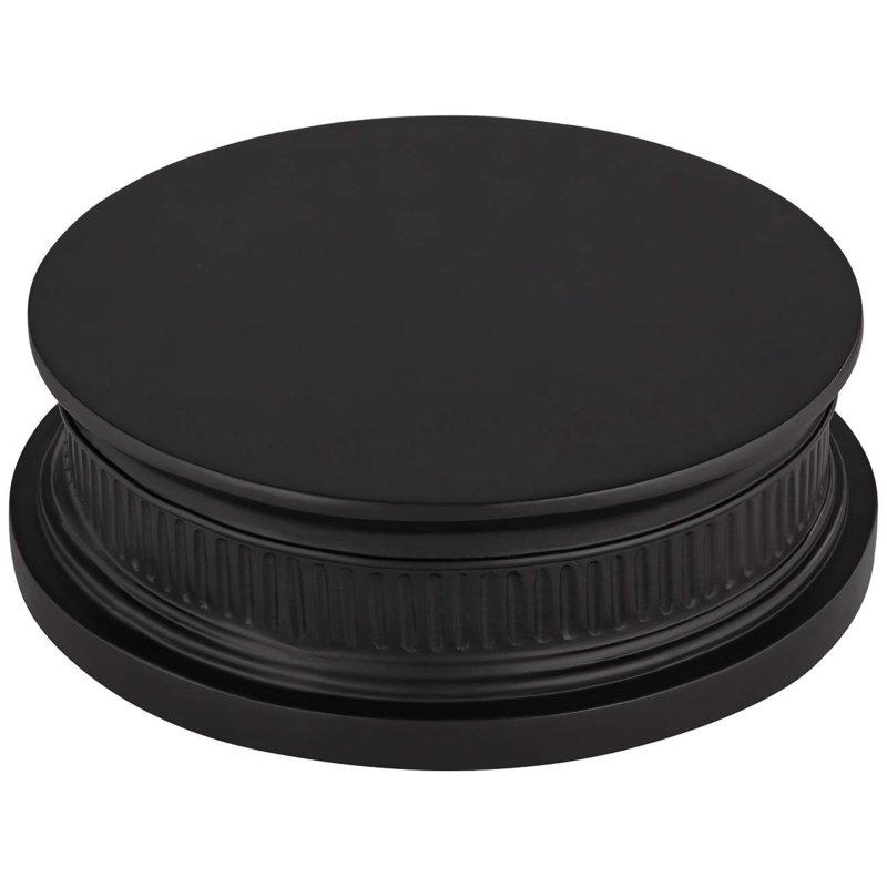 Lamp Riser: Fluted Detailing Matte Black Lamp Riser