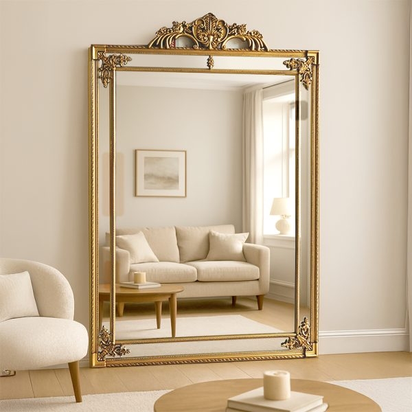 Leaner Mirror Decorative Corners French Provincial Floor Mirror