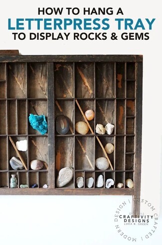 Letterpress Tray with Distressed Finish for Vintage Decor
