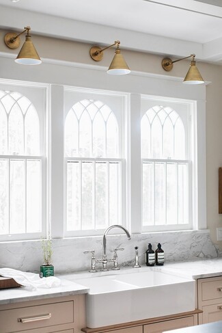 Library Light with Antique Metallic for Kitchen Sink Window