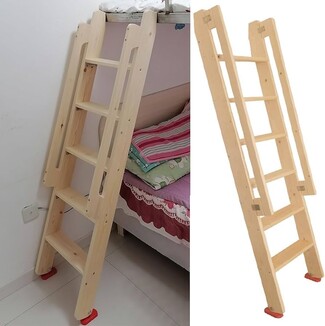 Loft Ladder Red Protective Feet RV Overhead Bed Ladder