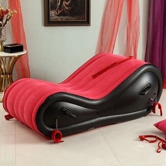 Lounge Chair: Inflatable Bondage Bed with S-Curve