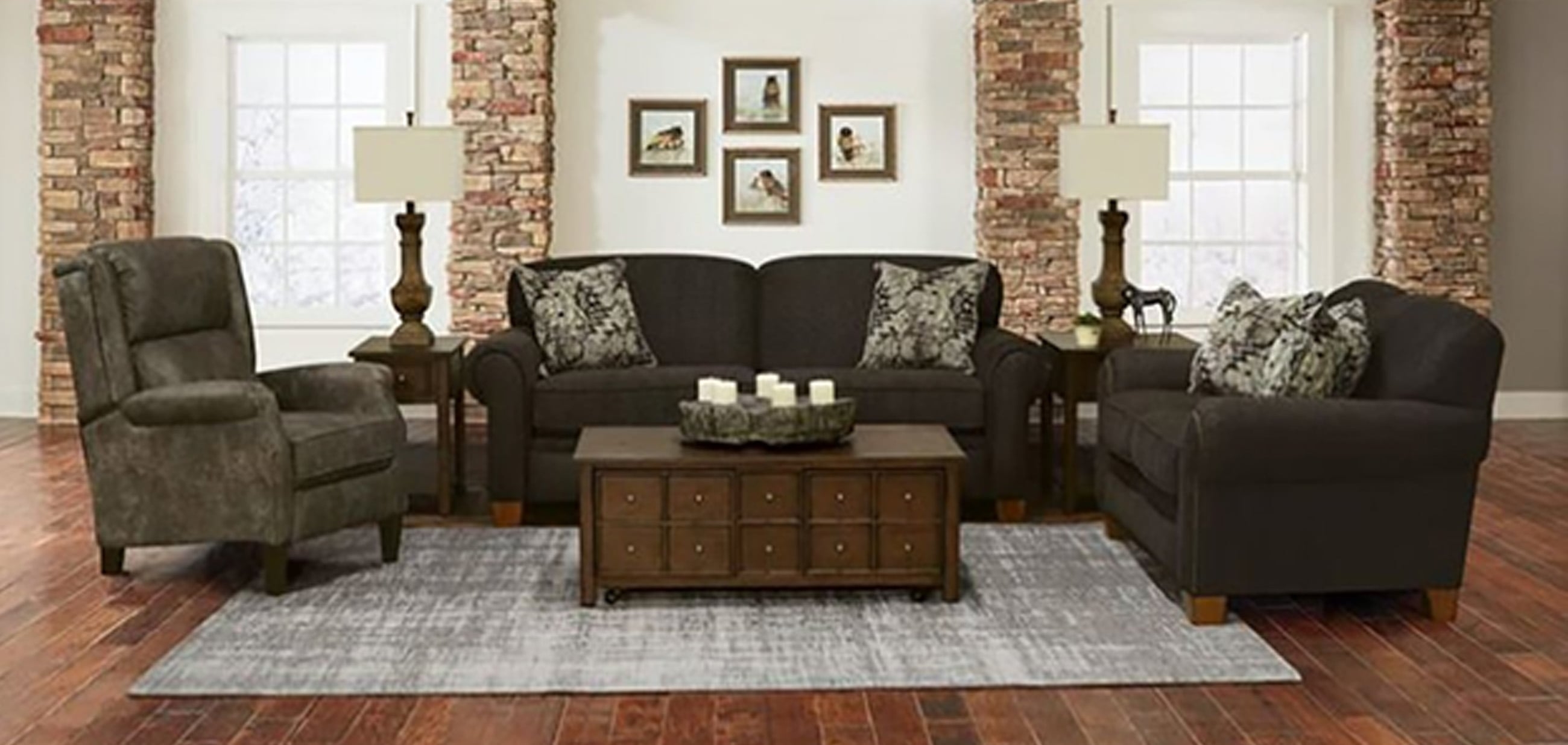 Loveseat Dark Brown Loveseat Espresso Upholstery Rolled Arms