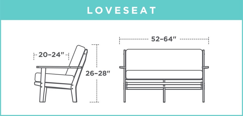 Loveseat Slat Construction for Patio Loveseat Measurements