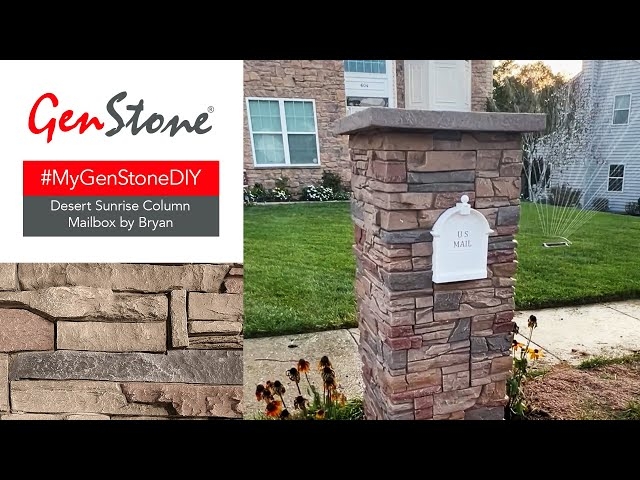 Mailbox Column Desert Sunrise Palette Faux Stone Column Ideas