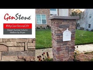 Mailbox Column Desert Sunrise Palette Faux Stone Column Ideas
