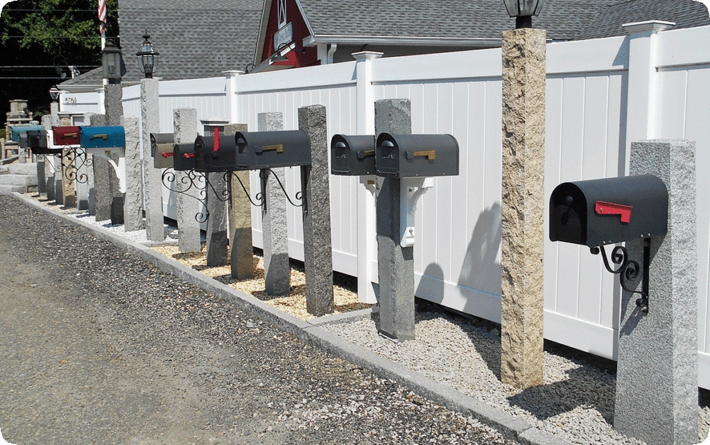 Mailbox Post Natural Stone Texture Heavy Duty Mailbox Supports