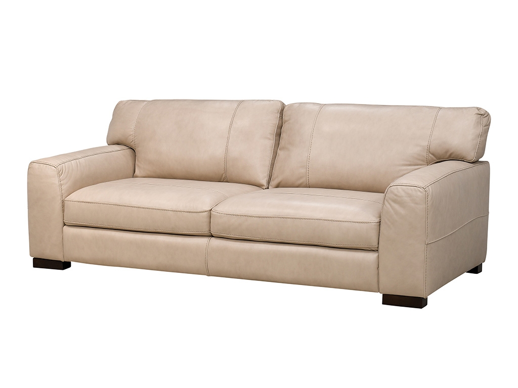 Maxi Sofa: Bone Leather Track Arm Wide Bone Leather Maxi Sofa