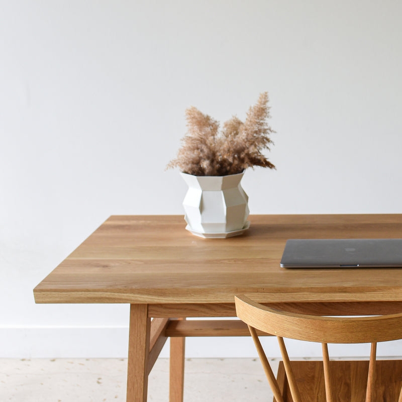 Modern Desk Geometric Faceted Vase Thick Profile Top