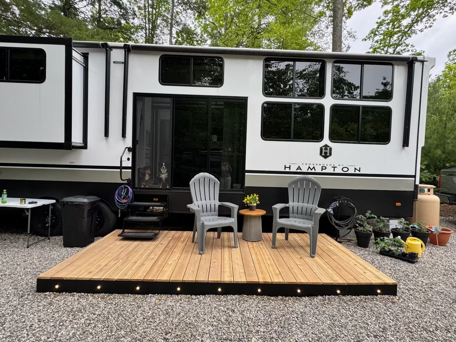 Modular RV Deck - Cedar Wood Camper Platform