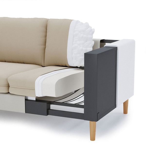 Modular Sofa Sinuous Springs and Layered Foam