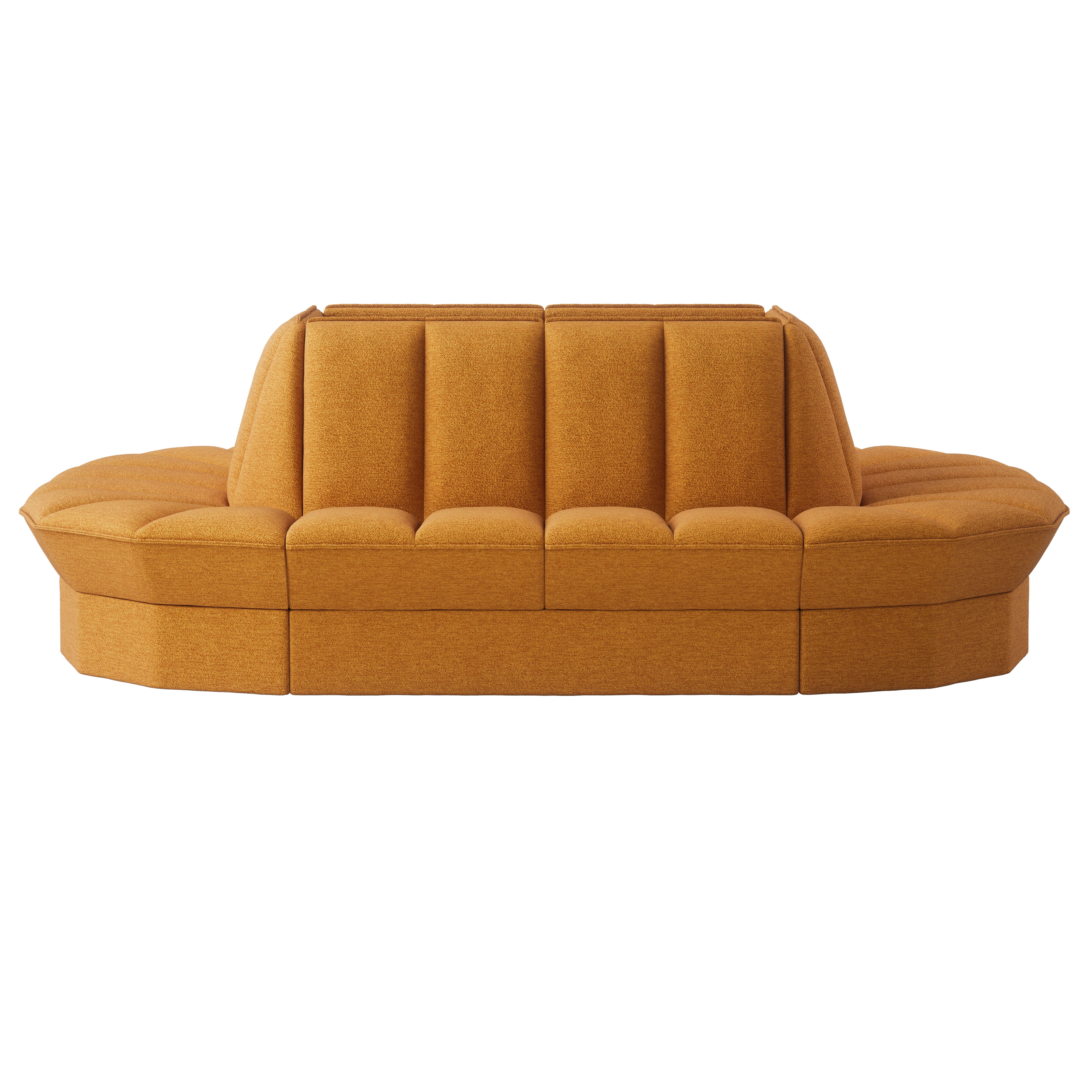 Modular Sofa with Double Sided Seating in Mustard