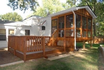 Multi Level Deck - Screened In Sunroom with Gabled Roof