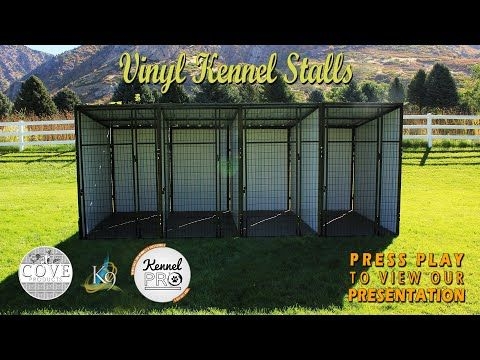 Multi Unit Kennel: Vinyl Panels in Forest Green Frame