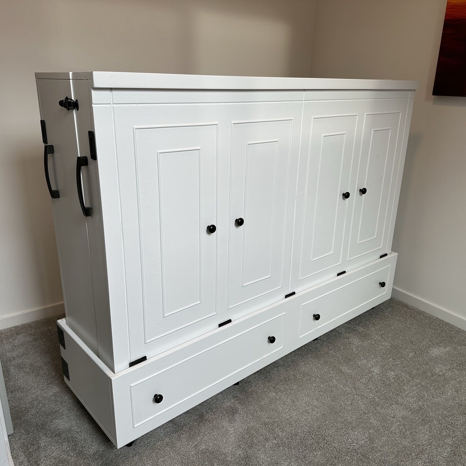 Murphy Bed: Shaker Style Guest Bed with Faux Cabinet Front