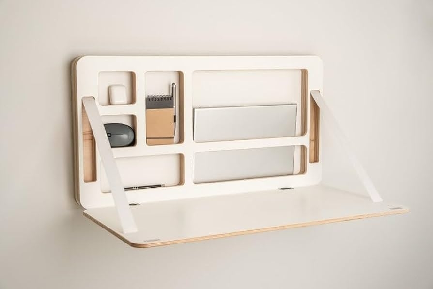 Murphy Desk with Multi Compartment Storage and Folding Surface