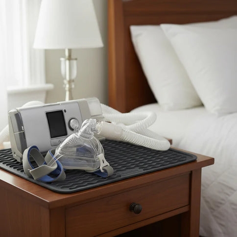 Nightstand Mat: Wavy Texture Protective Station Barrier