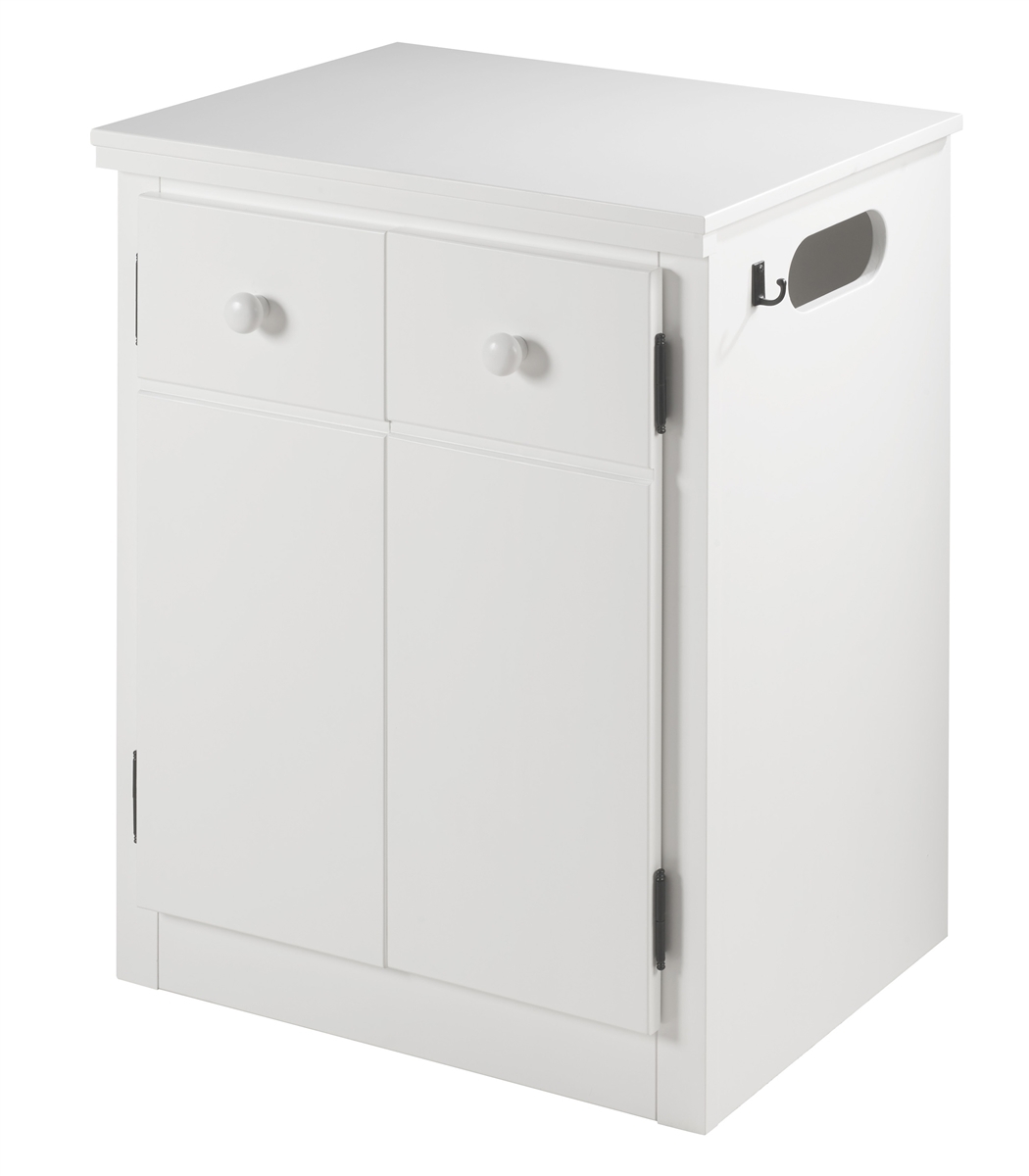 Nightstand: Two Door Storage Cottage Style Side Hook Unit