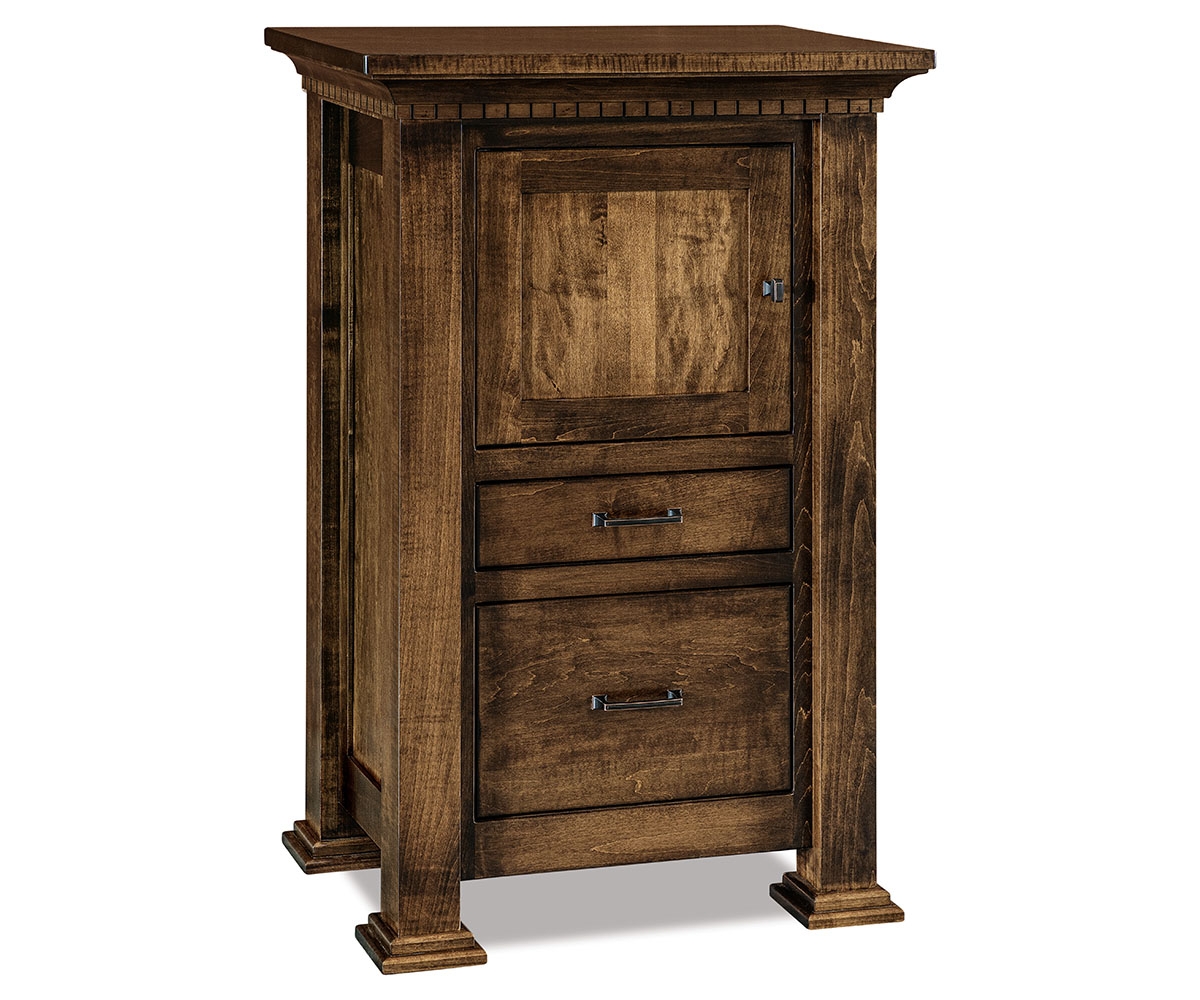 Nightstand with Dentil Molding Traditional Bedside Table
