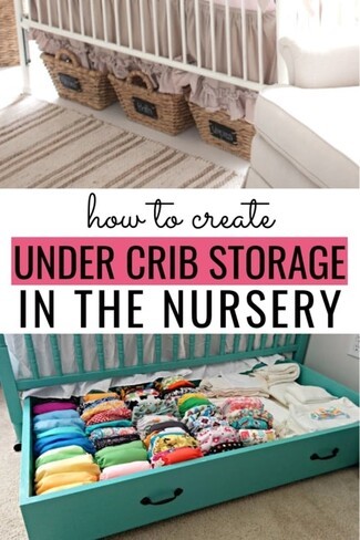 Nursery Storage Wicker Baskets with Chalkboard Labels