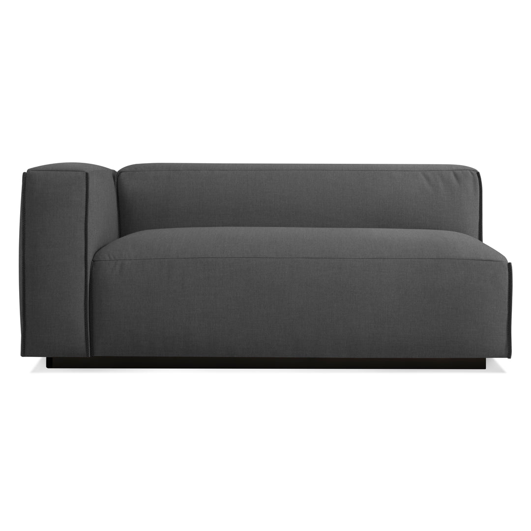 One Arm Sofa Blocky Silhouette charcoal grey Unit