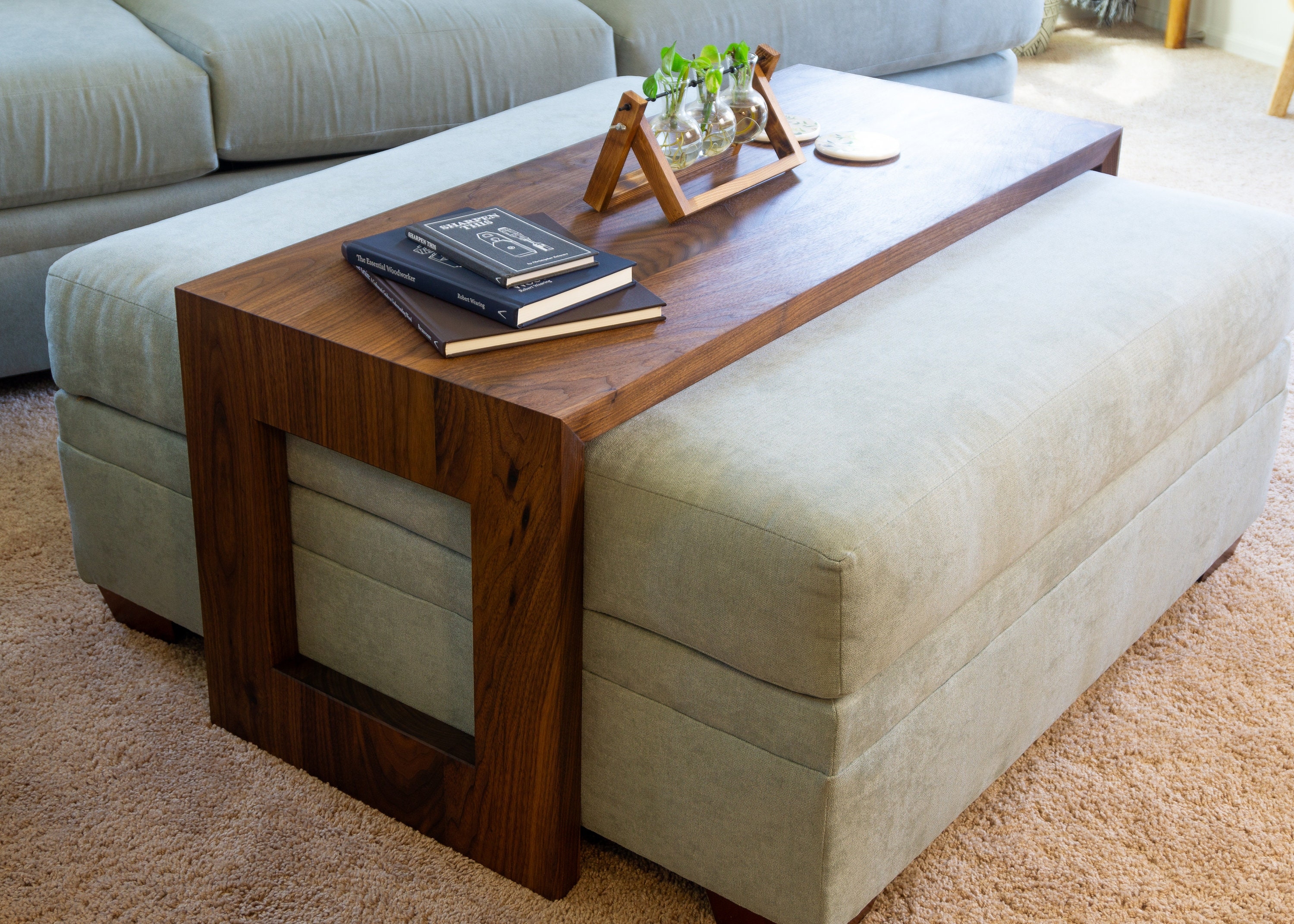 Ottoman Table: Open Frame Leg Nesting Table Piece