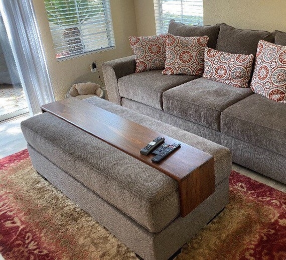 Ottoman Tray: U-Shaped Wood Coffee Table Tray Overlay