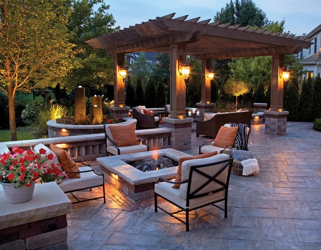 Outdoor Patio Set Water Fountain Luxury Outdoor Pergola Design