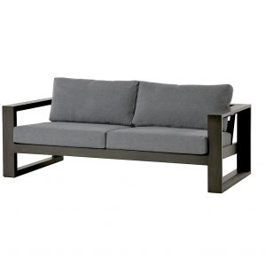 Outdoor Sofa Open Rectangular Frame Wide Arms