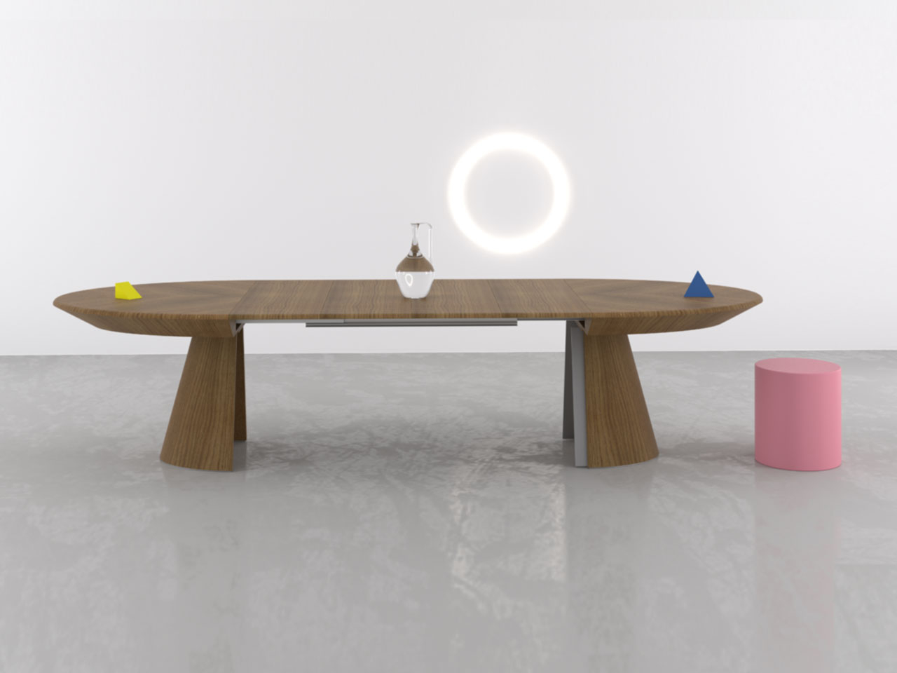 Oval Dining Table Extendable Top and Contemporary Expandable Table