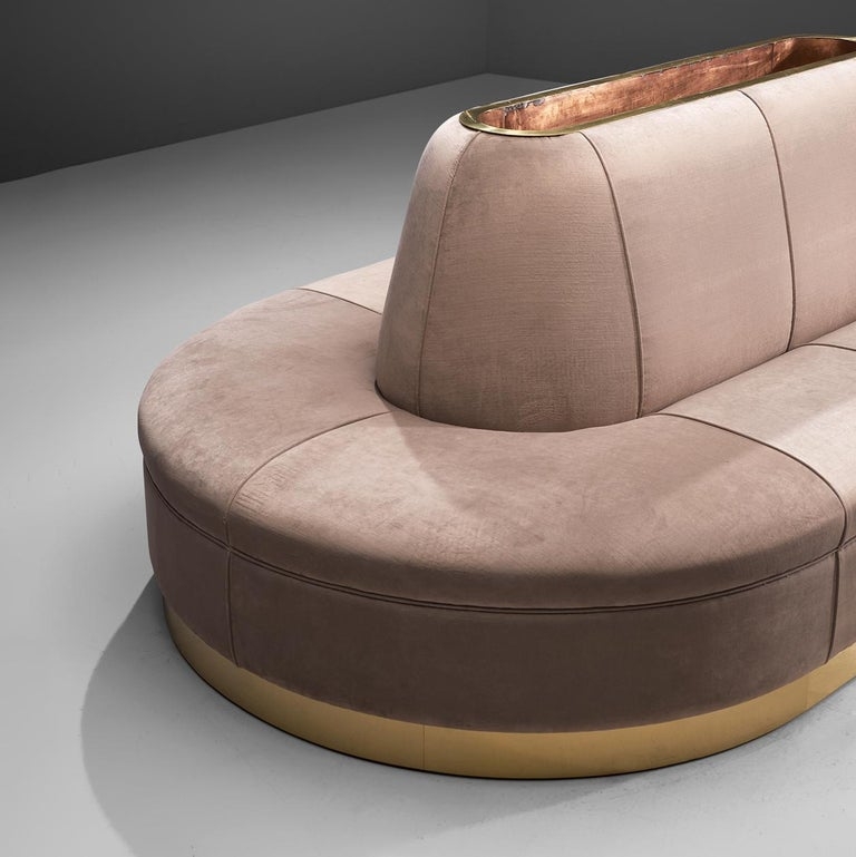 Oval Sofa with Recessed Top Trough and Pill Shape