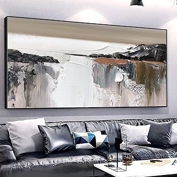 Oversized Horizontal Wall Art Earthy Neutral Decor