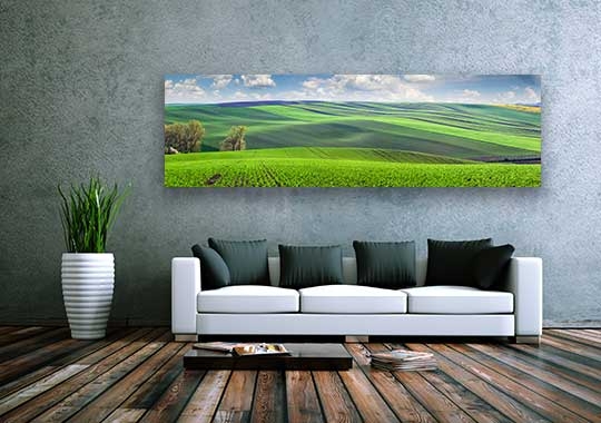 Panoramic Wall Art Landscape Panorama for Contemporary White Decor