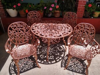 Patio Dining Set: Hummingbird Patio Set in Antique Copper