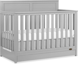 Pebble Grey Convertible Crib Sustainable Wood Frame