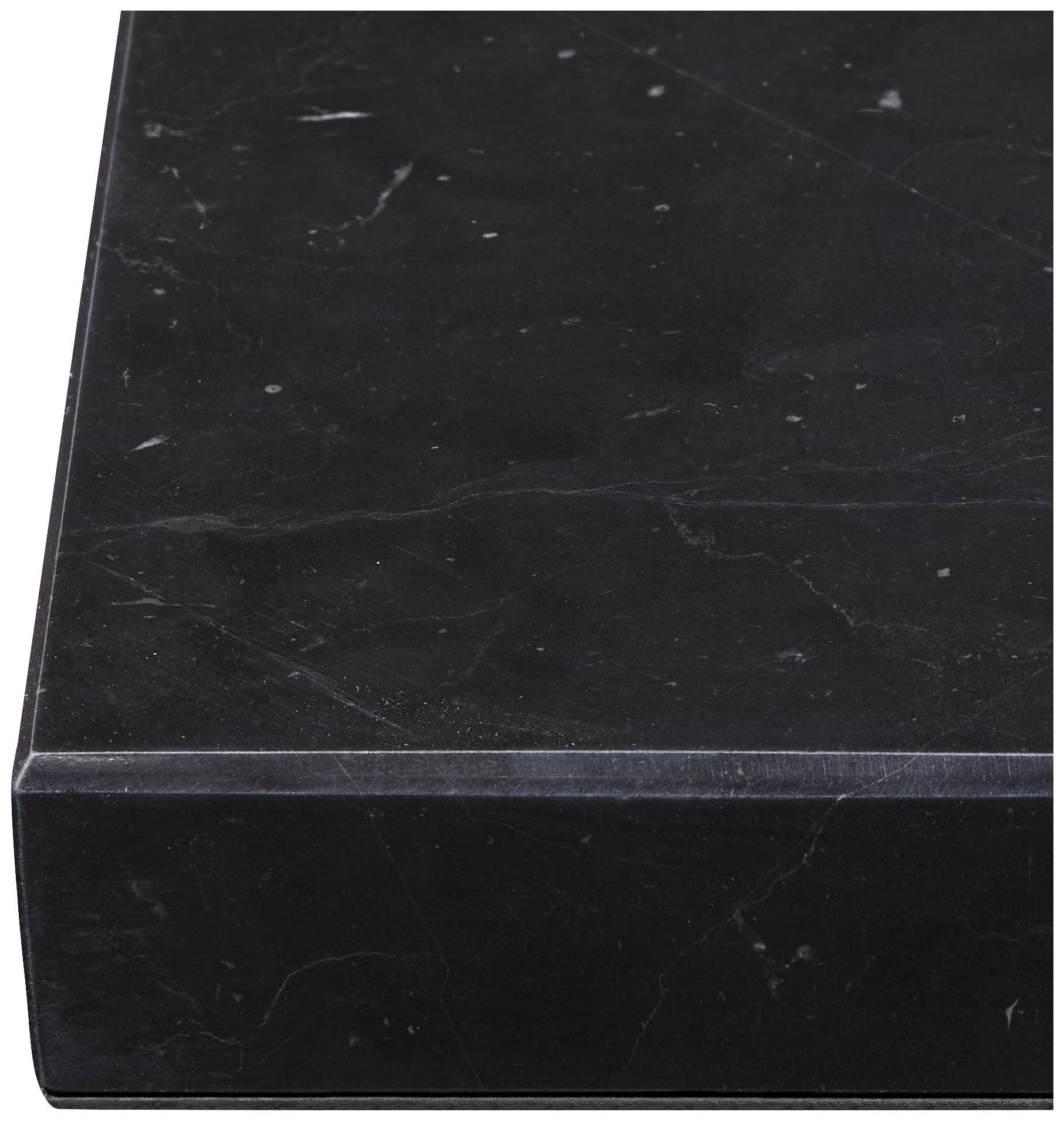 Pedestal Riser: Beveled Edge Black Marble Lamp Riser