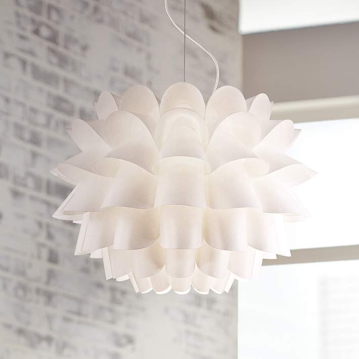 Pendant Light Layered Petals with Translucent Material