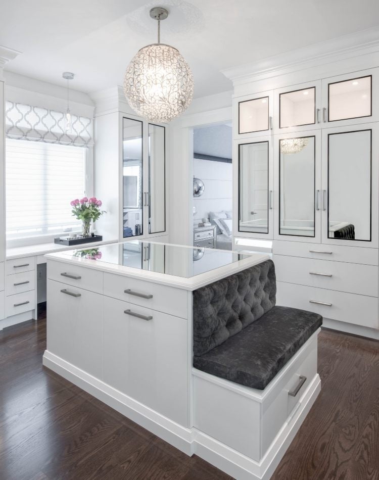 Pendant Light: Mirrored Island Top Arabesque Metalwork