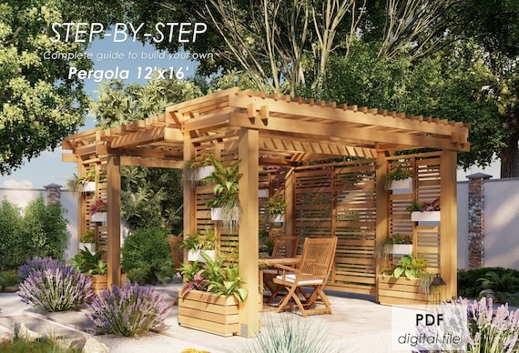 Pergola 12x16 Footprint Structure for 12x16 Pergola Plans