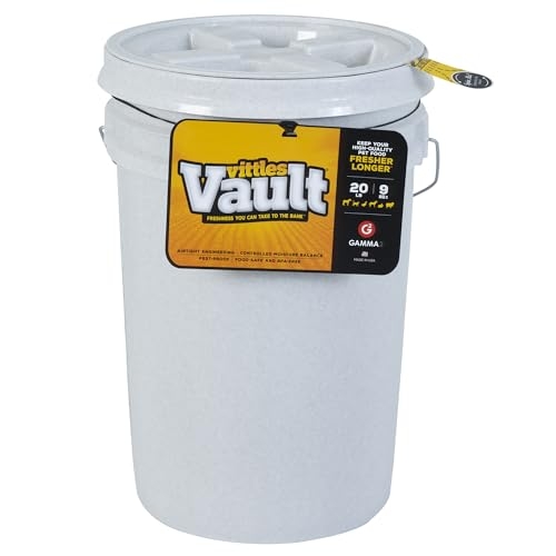 Pet Food Bin: Granite Speckled Finish with Airtight Screw Top