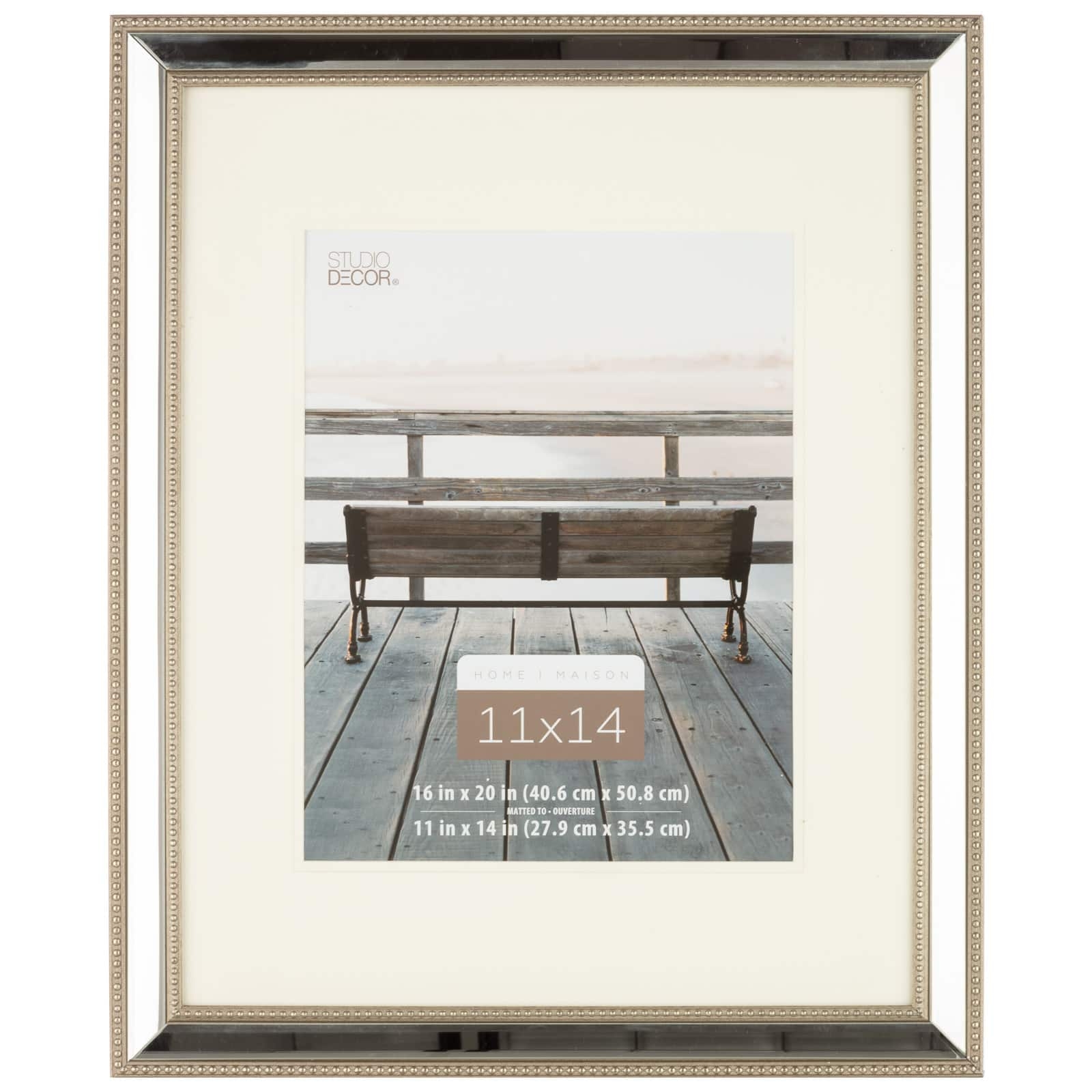 Picture Frame with Beaded Inner Trim and Elegant Glam Photo Styling