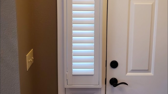 Plantation Shutter Black Lever Handle Adjustable Louvers