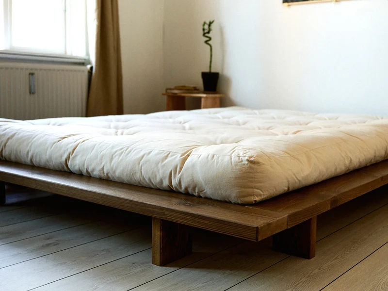 Platform Bed Extended Platform Scandinavian Minimalist Style