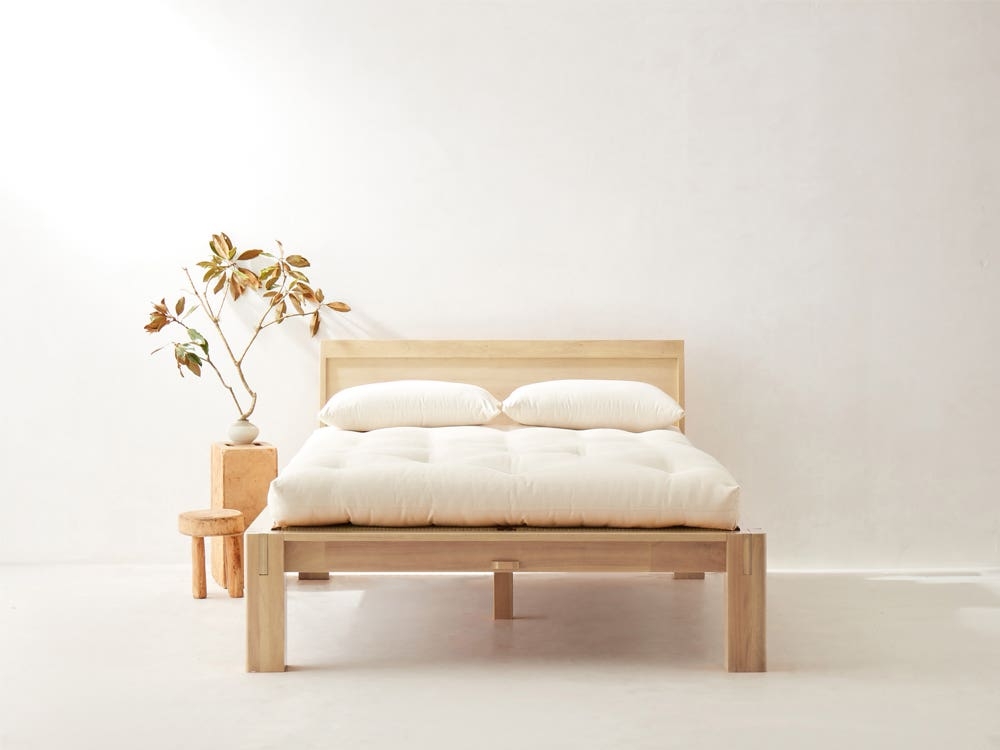 Platform Bed Tufted Futon Mattress Japanese Tatami Frame