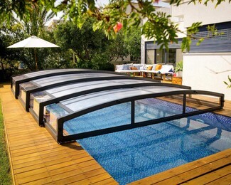 Pool Enclosure Telescopic Sections Low Profile Pool Cover
