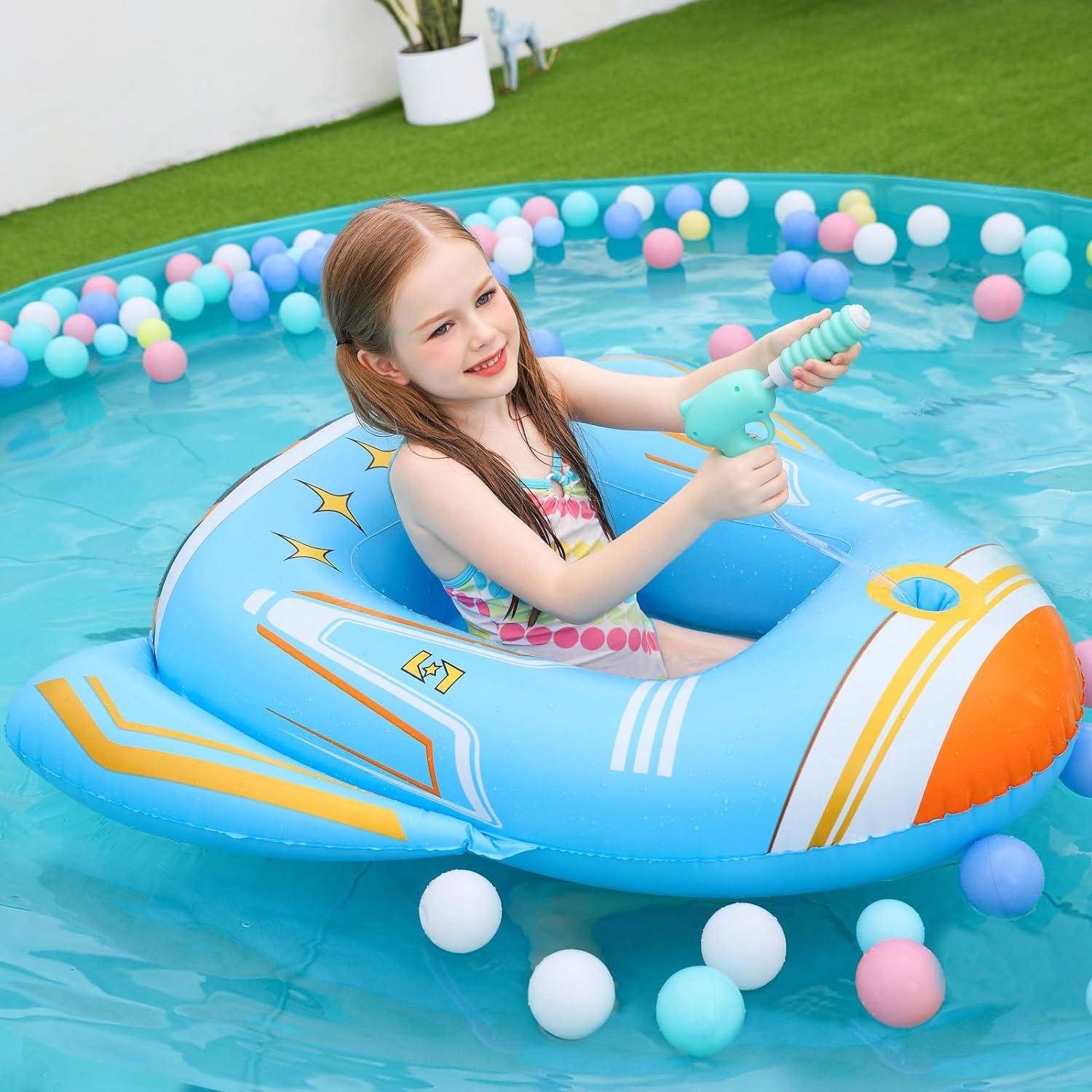 Pool Float Airplane Shape Water Squirter Airplane Pool Float Kids