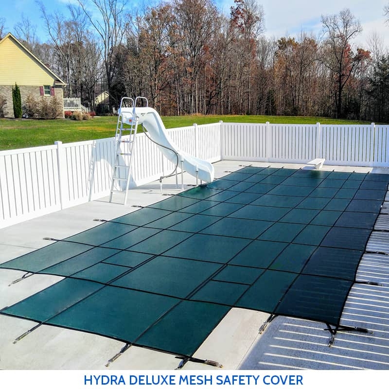 Pool Safety Cover Forest Green Mesh Inground Pool Safety Cover