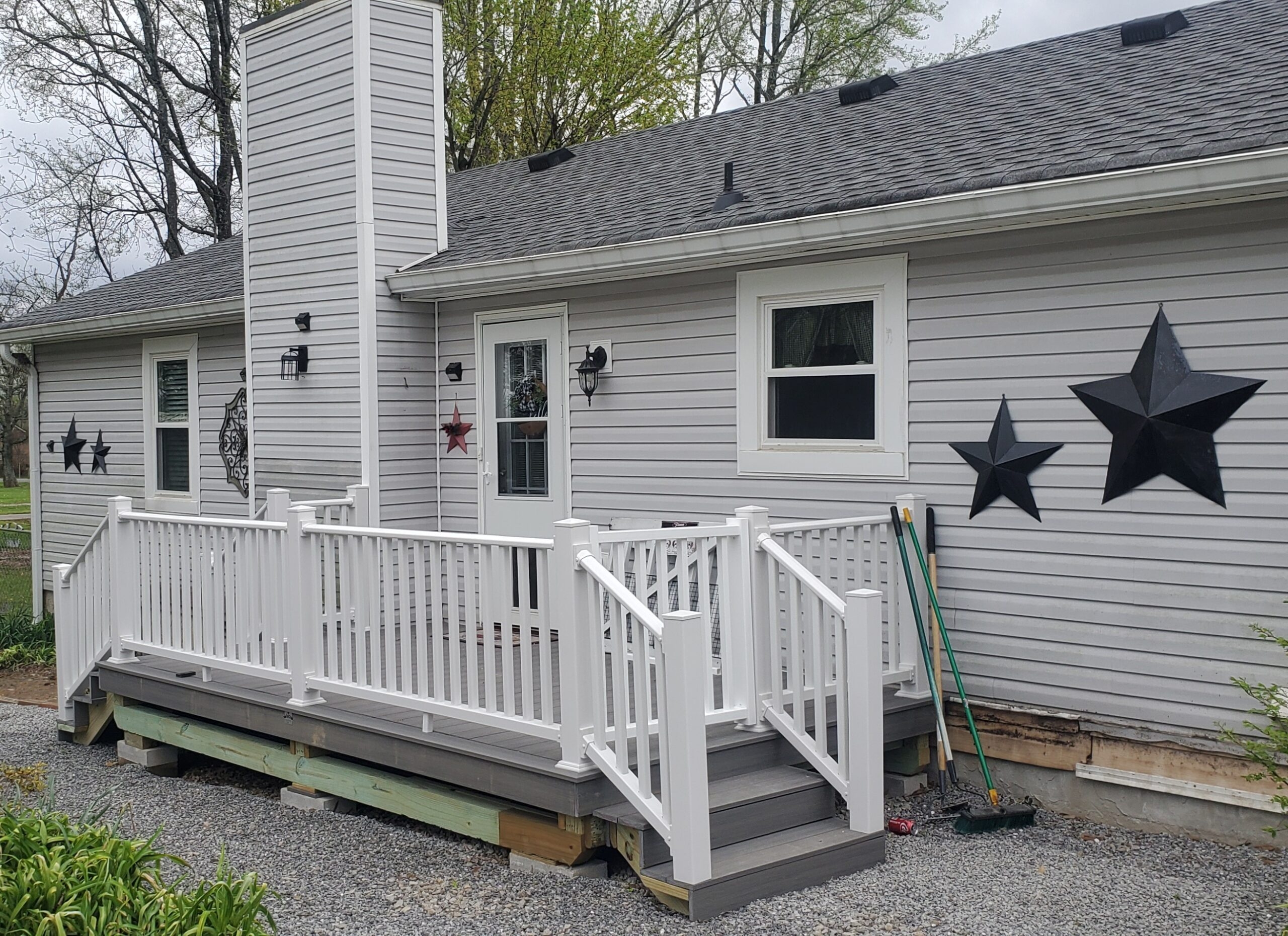 Portable Deck White Vinyl Railings White Vinyl Deck Railings